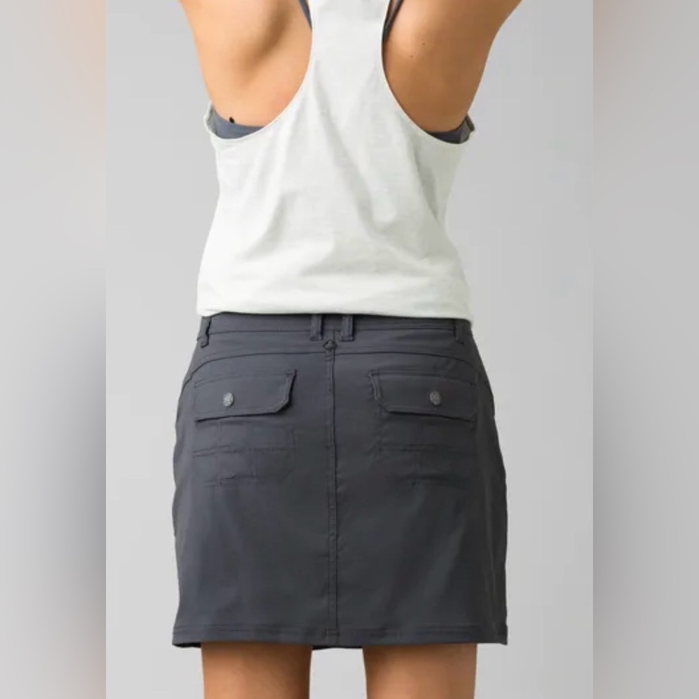 Prana Charcoal Halle Skort Skirt Water Resistant Size 6